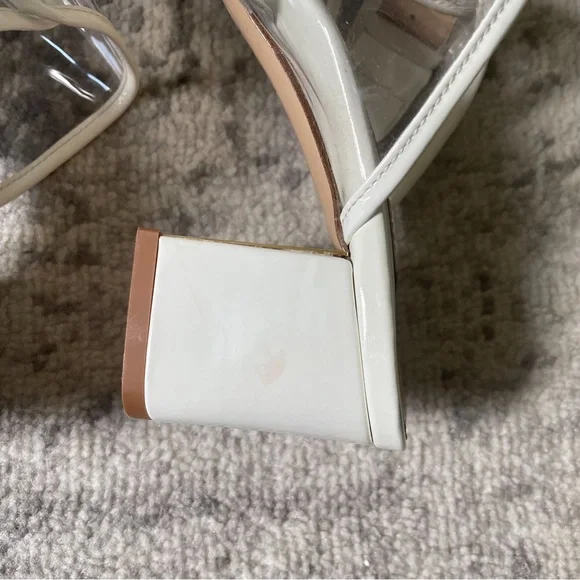 Marion Parke Womens Belinda Leather Vinyl Heels - Picture 8 of 10